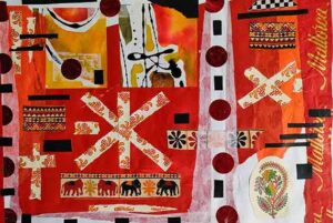 Asterisk Elephants Collage by Sally Colman