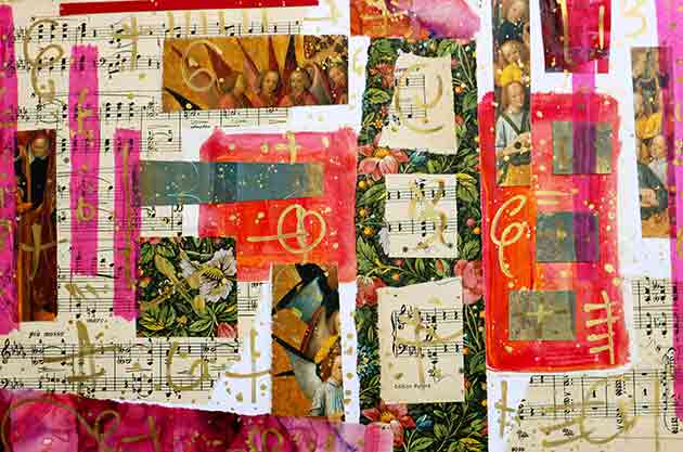 Rose Chorale Collage by Sally Colman